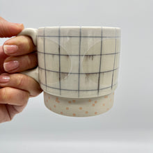 Load image into Gallery viewer, White and grey mug - Porcelain
