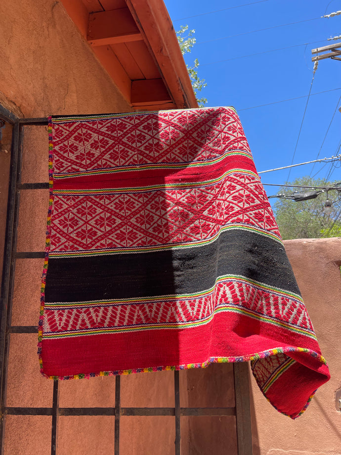 Red Blanket ~ Andean textiles