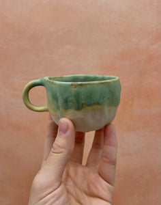 Pinched Mugs ~ Porcelain ~ Green