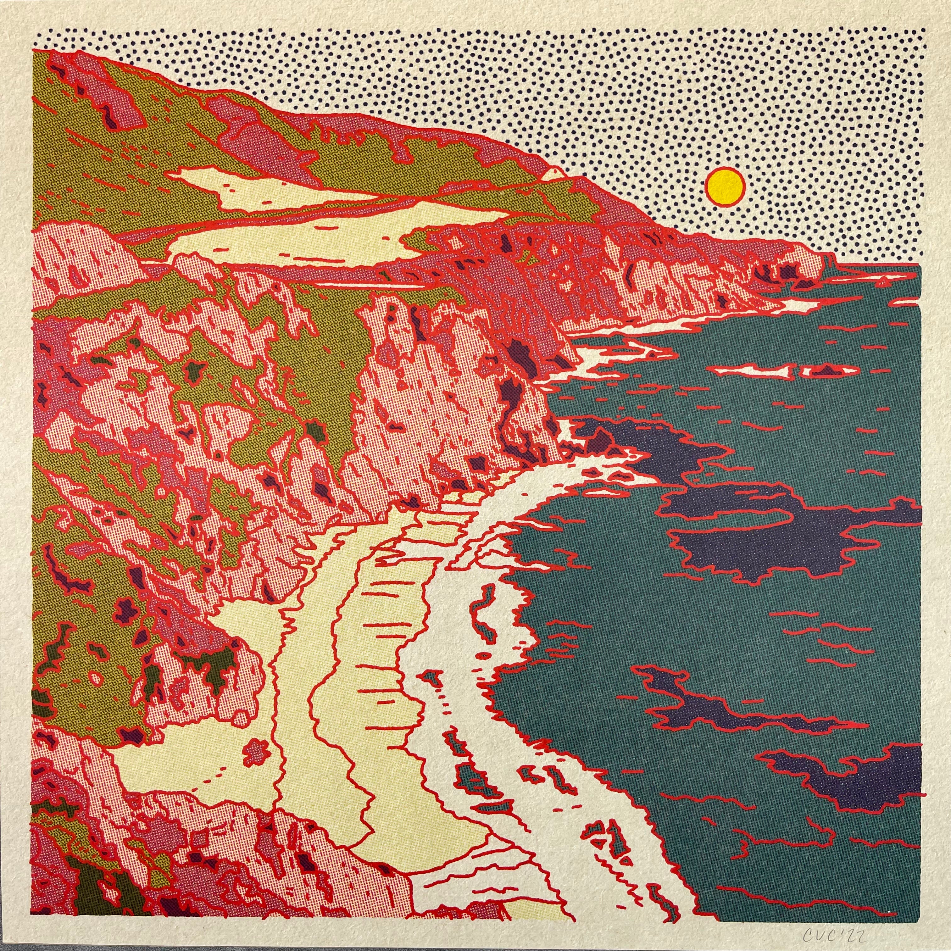 Desert Mountain #17 12 x 12 print ~ Big Sur