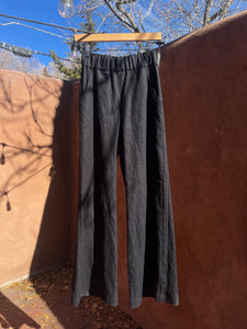 Long Yoga Pants ~ Hemp & Lyocell ~ Black