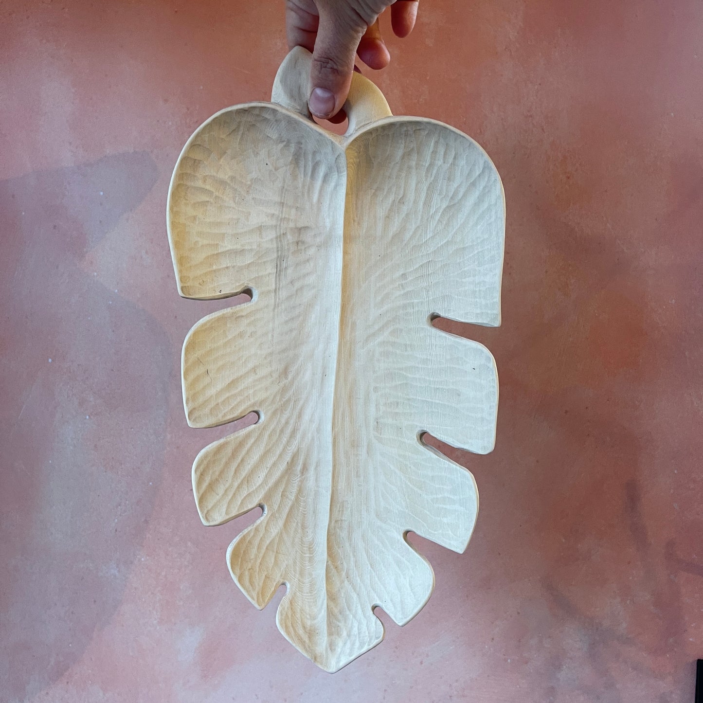 Wooden Leaf Tray ~ handcarved