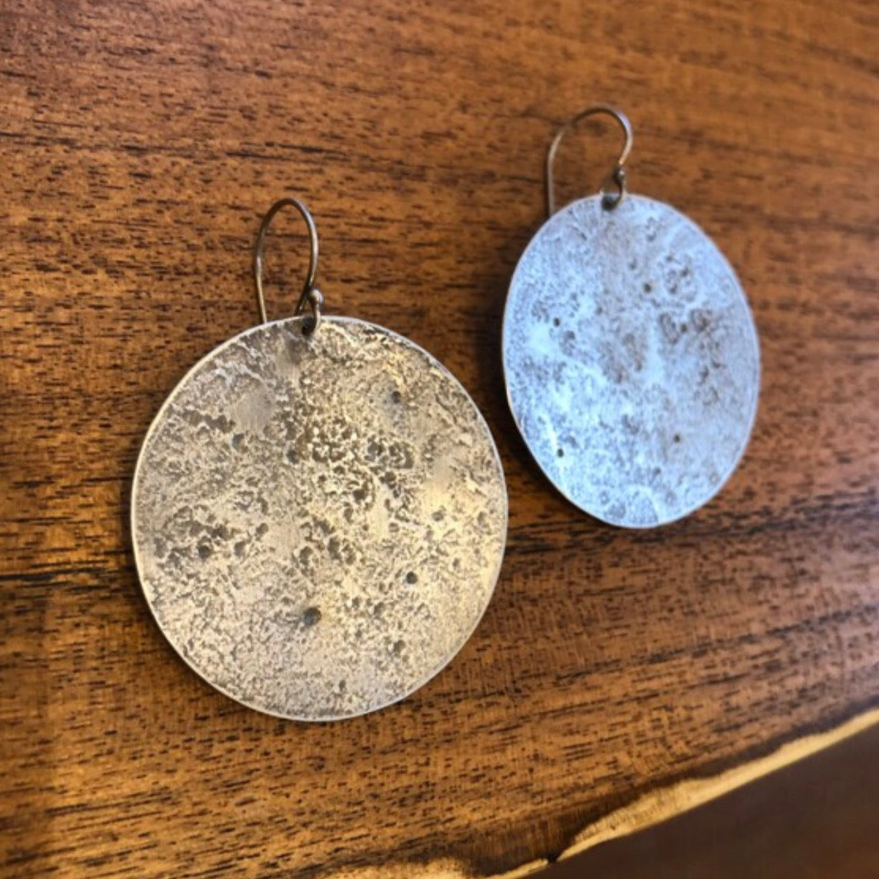 Full Moon sterling silver earrings - two Versions
