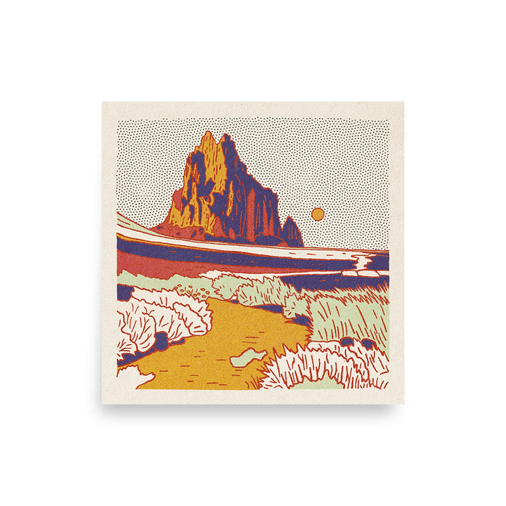 Desert Mountain #09 - Shiprock - 12 x 12 print