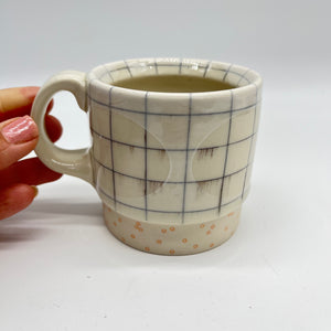 White and grey mug - Porcelain