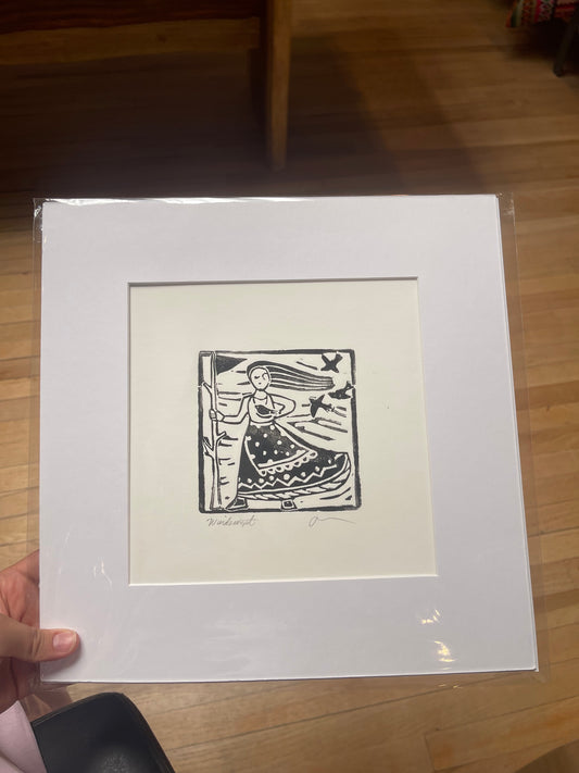 Windswept Block Print - 12" x 12"