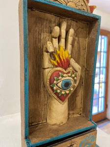 Retablo "All Seeing Heart in Hand"