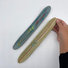 Load image into Gallery viewer, Skinny olive platters - sand and turquoise
