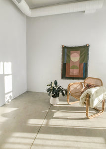 Past Present Assemblage, woven blanket