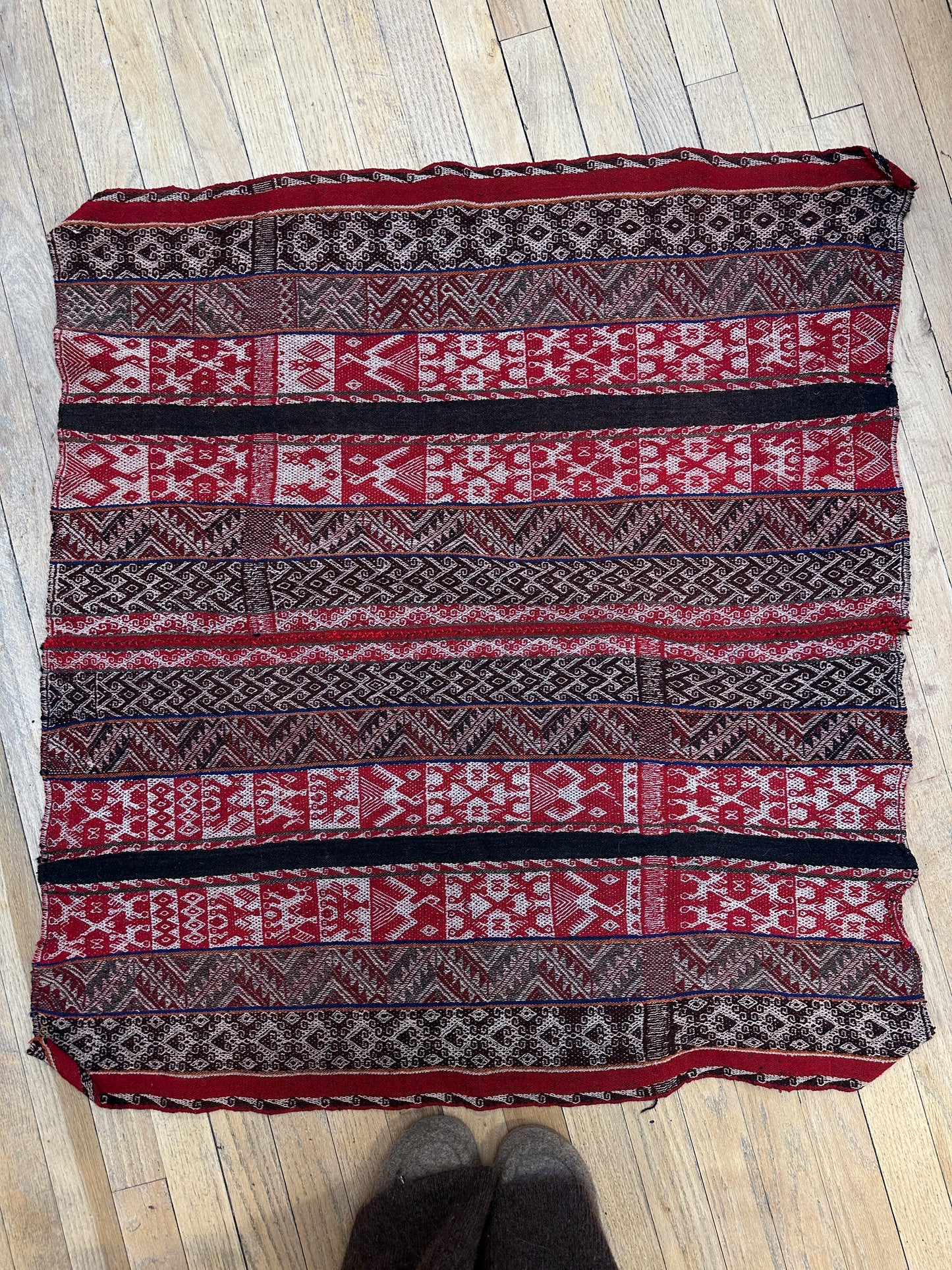 Condor and Sun Aguayo Blanket ~ Andean textiles