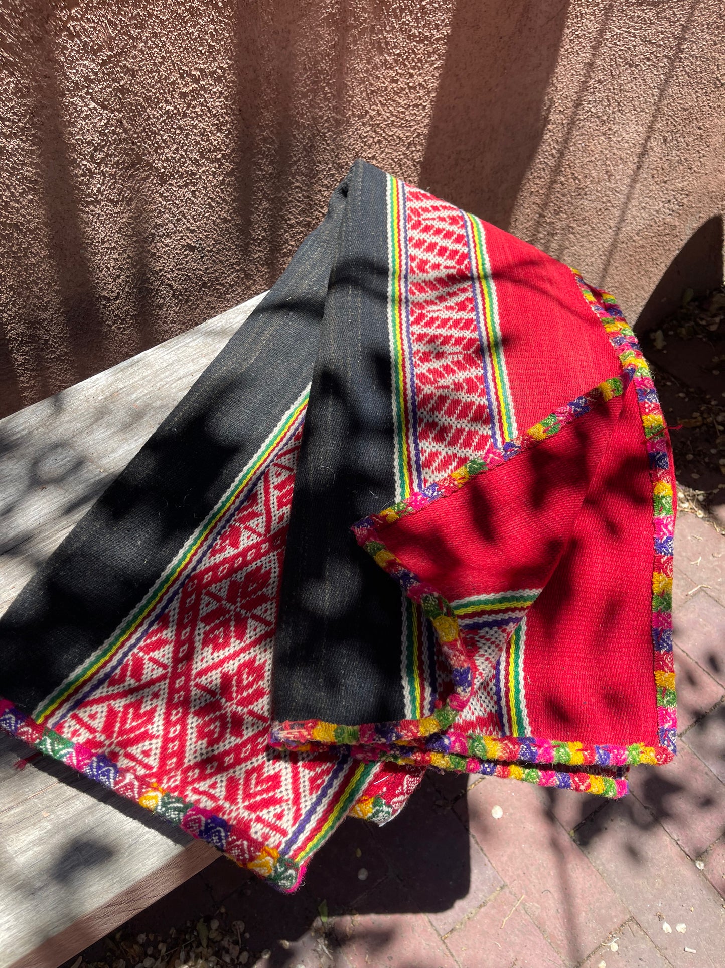 Red Blanket ~ Andean textiles