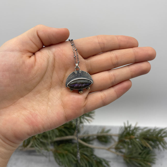Purple Labradorite Sunset Necklace