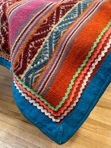 Antique Aguayo textile - natural dyed ~ Andean textiles