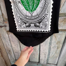 Load image into Gallery viewer, Sacred Leaf Shirt ~ Coca Kintu ~ Women’s rounded hem
